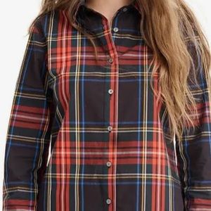 J. Crew Perfect Fit Plaid Button Down Shirt womens size small